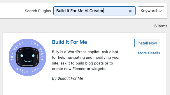 build it for me wordpress plugin